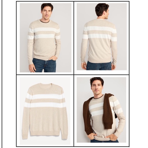 🔥$10  NWT  3XL  Striped Crew-Neck Sweater - Picture 1 of 2